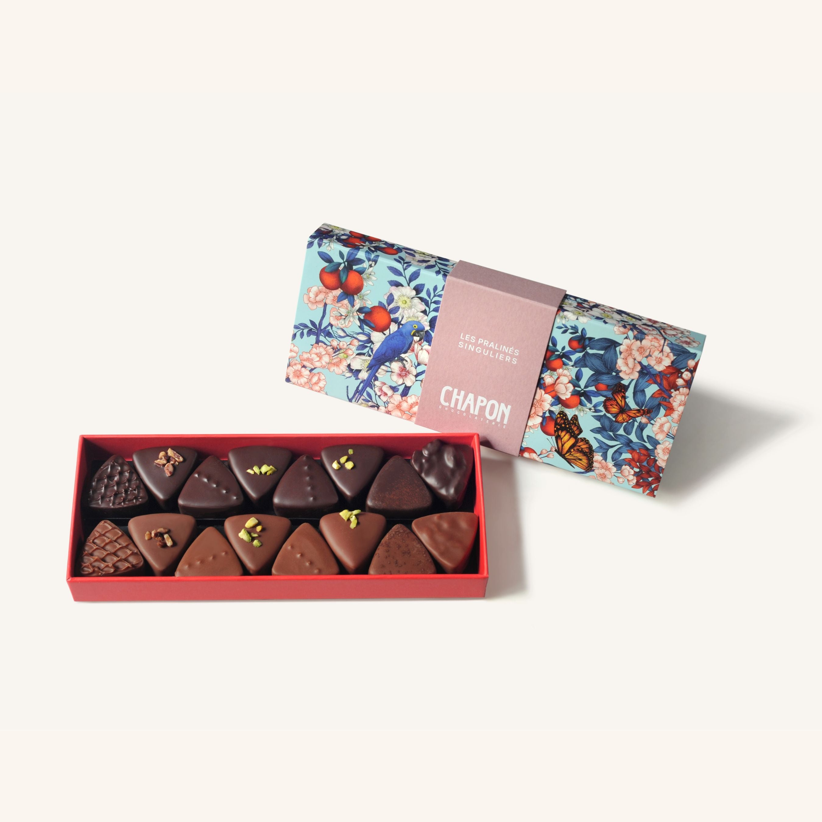 Plumier 16 chocolats - Pralinés Singuliers